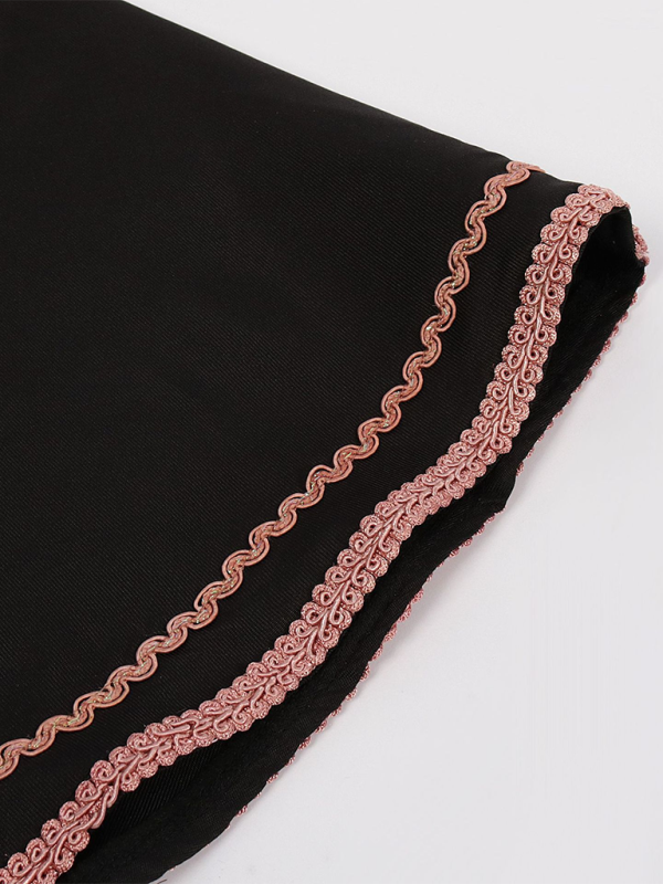 Blumenmuster Dirndl Damen Trachtenmode | Hochwertige Baumwolle, Schwarz 4