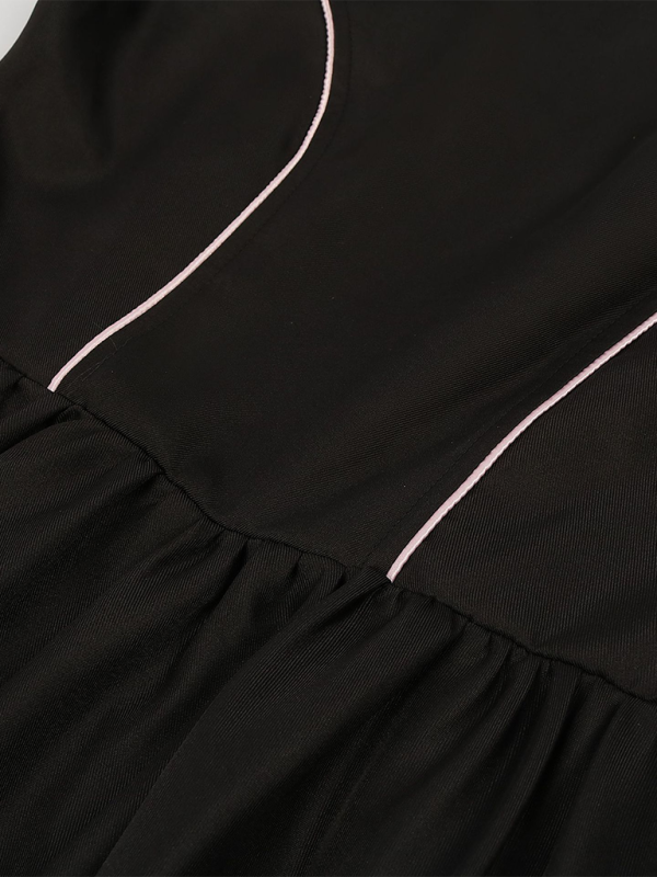 Blumenmuster Dirndl Damen Trachtenmode | Hochwertige Baumwolle, Schwarz 5