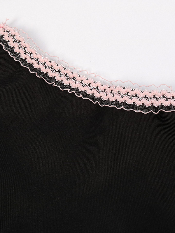 Blumenmuster Dirndl Damen Trachtenmode | Hochwertige Baumwolle, Schwarz 6