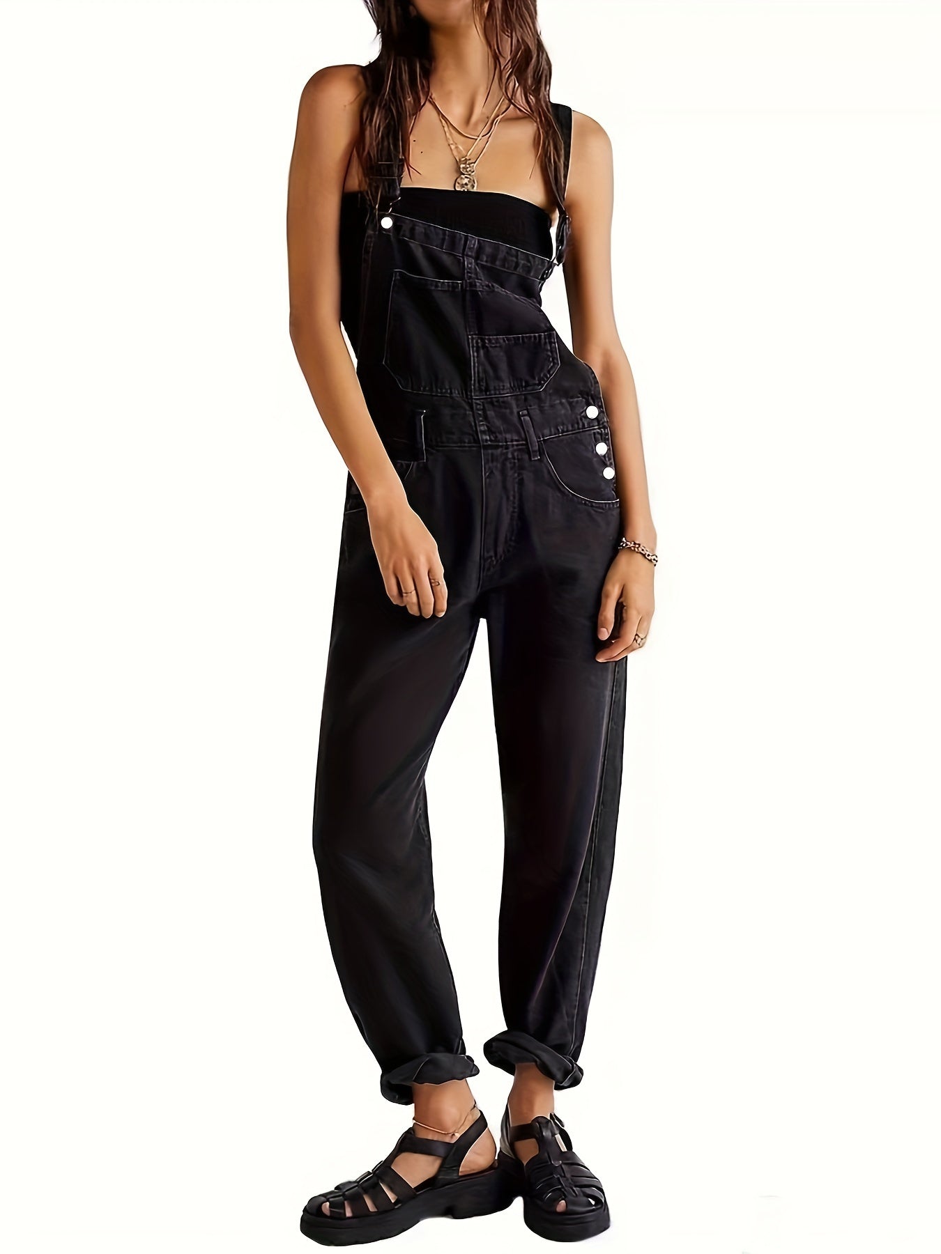 Celia Damen Jumpsuit | Bequem und Modern, Denim, Weiß oder Schwarz 2