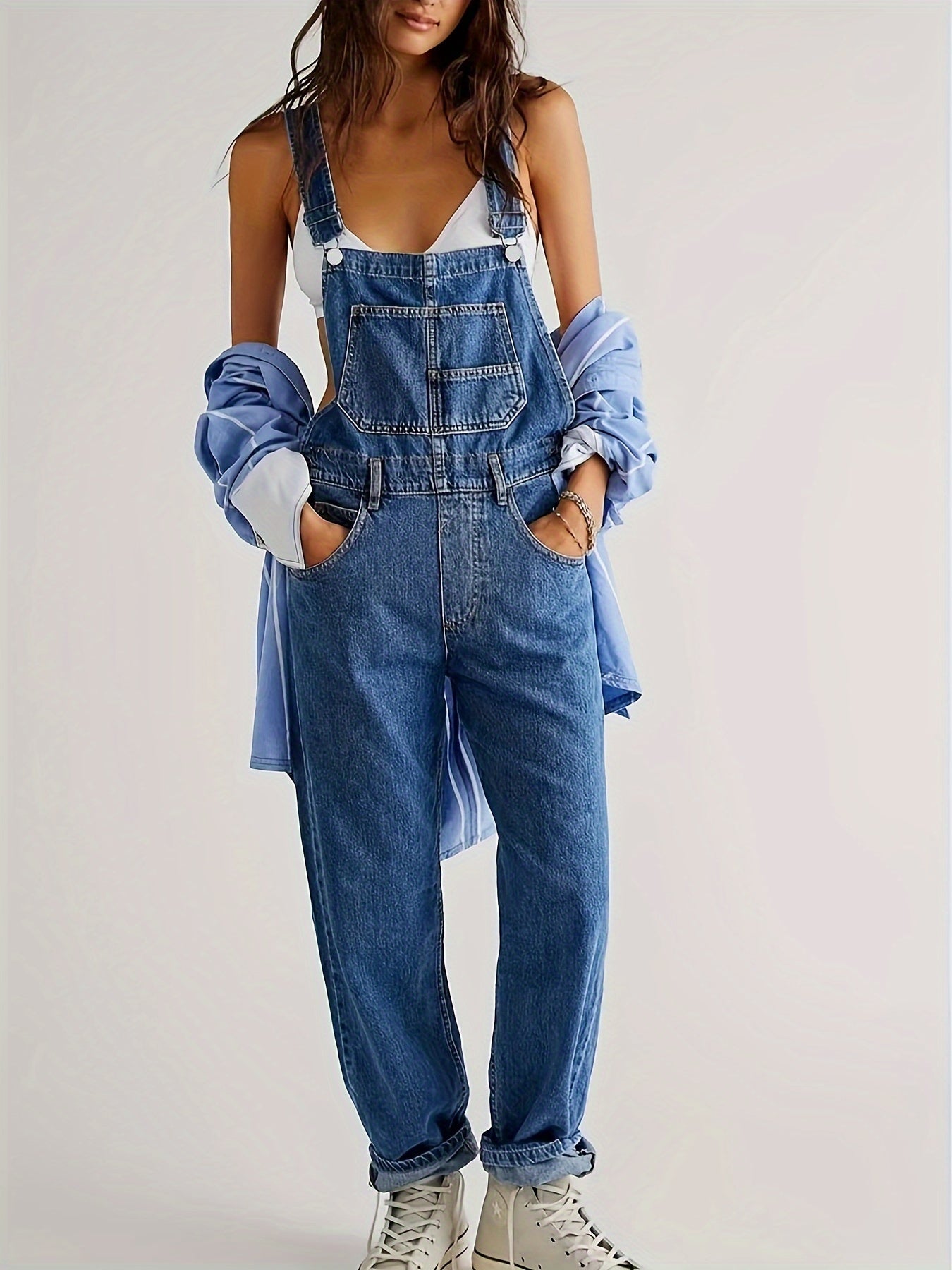 Celia Damen Jumpsuit | Bequem und Modern, Denim, Weiß oder Schwarz 3