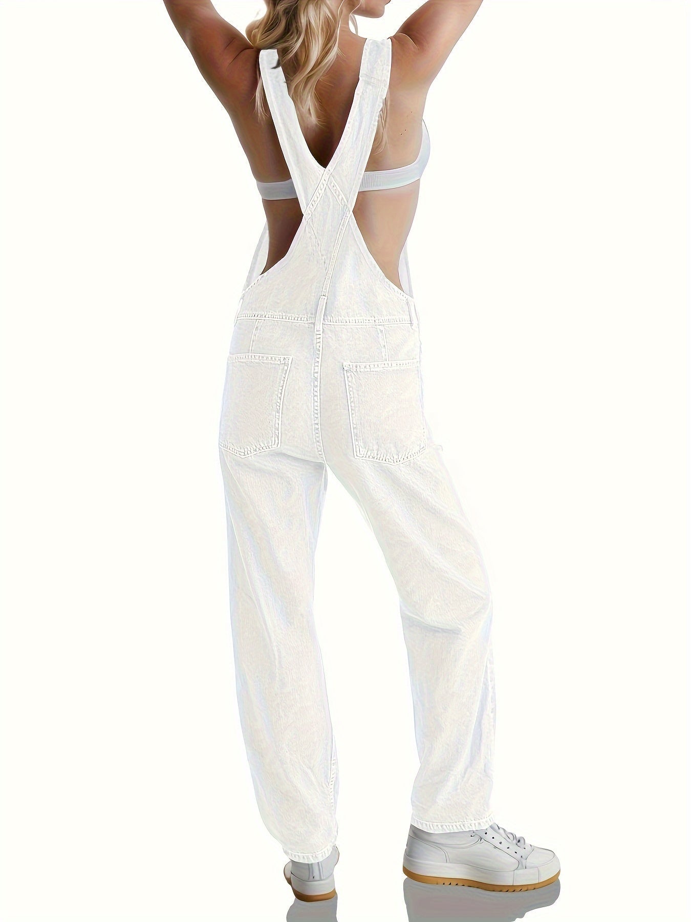 Celia Damen Jumpsuit | Bequem und Modern, Denim, Weiß oder Schwarz 4