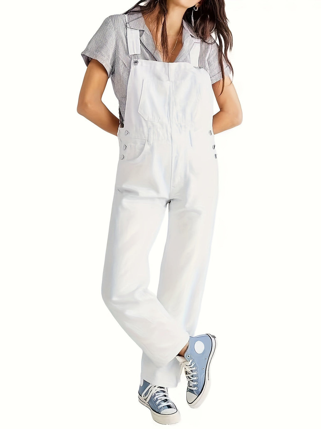 Celia Damen Jumpsuit | Bequem und Modern, Denim, Weiß oder Schwarz 7