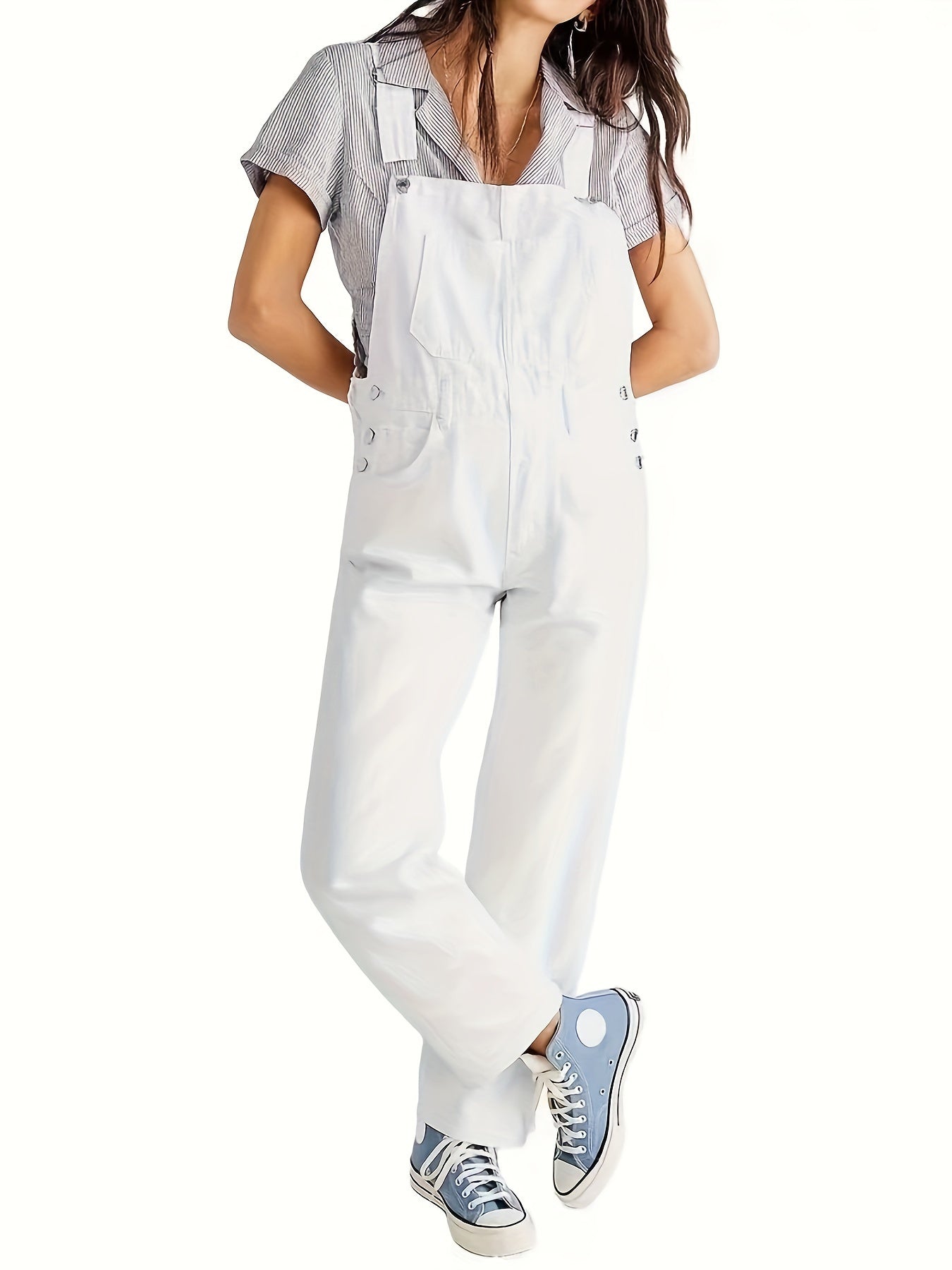 Celia Damen Jumpsuit | Bequem und Modern, Denim, Weiß oder Schwarz 7