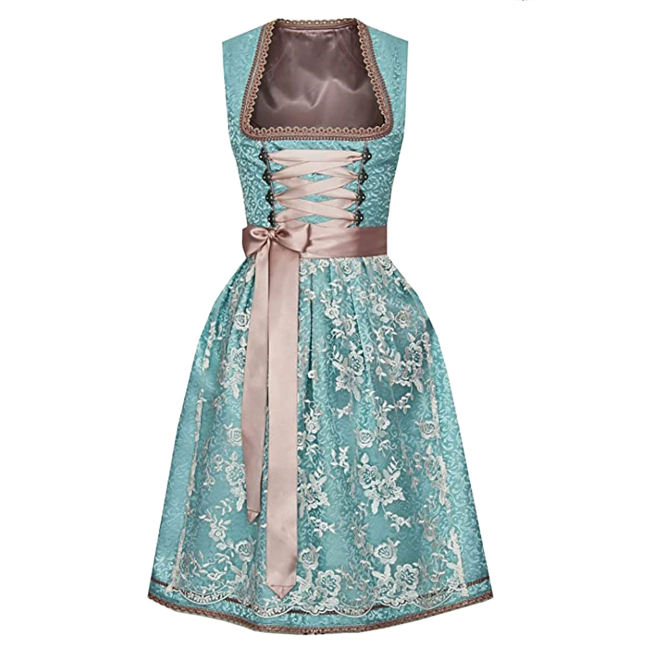 Elysia Damen Kleid | Baumwolle, Festliches Trachtenkleid mit Schürze 0