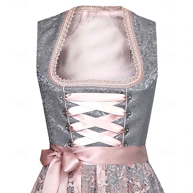 Elysia Damen Kleid | Baumwolle, Festliches Trachtenkleid mit Schürze 5