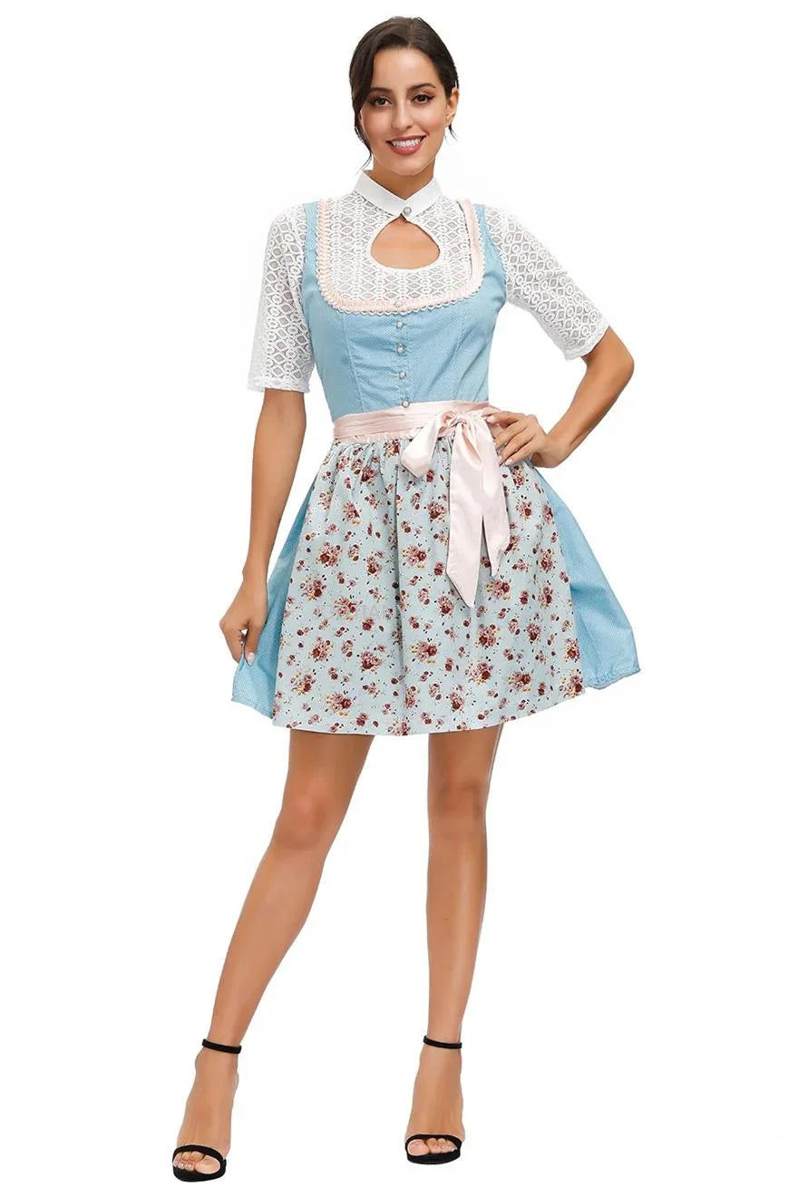 Kyline Damen Dirndl | Baumwollmix, Traditionell & Modern 0