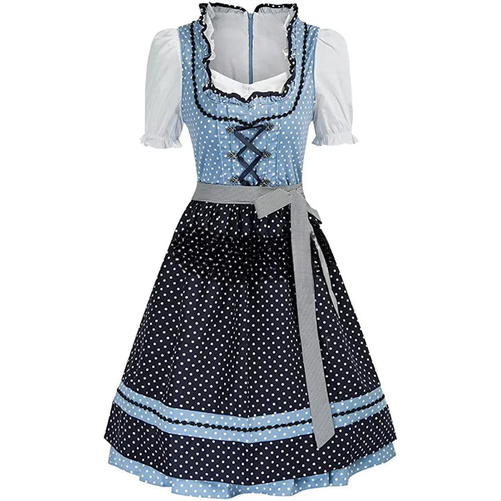 Mathilde Damen Dirndl | Traditionelles Trachtenkleid mit Kunstvoller Stickerei und Bluse 1