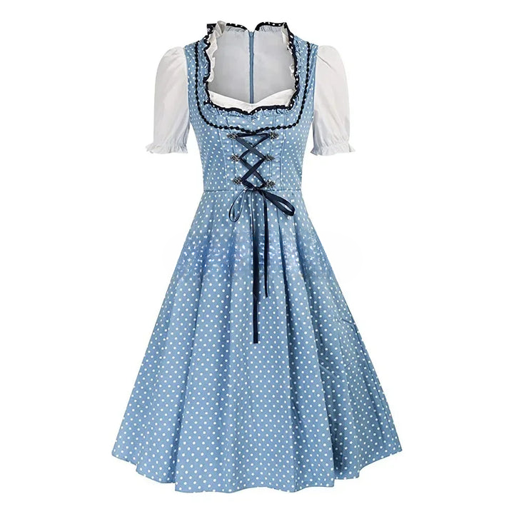 Mathilde Damen Dirndl | Traditionelles Trachtenkleid mit Kunstvoller Stickerei und Bluse 2