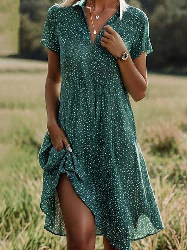 Mavi Damen Hemdblusenkleid | Hochwertige Baumwollmischung, Midi, Kurzarm 0