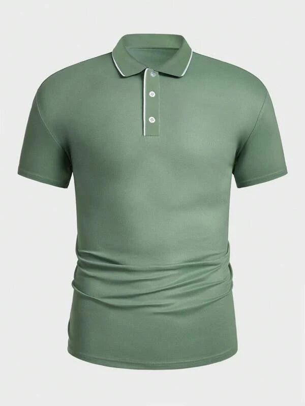 Max Herren Polohemd | Hochwertiger Strickstoff, Modern Fit Langarm Poloshirt 3
