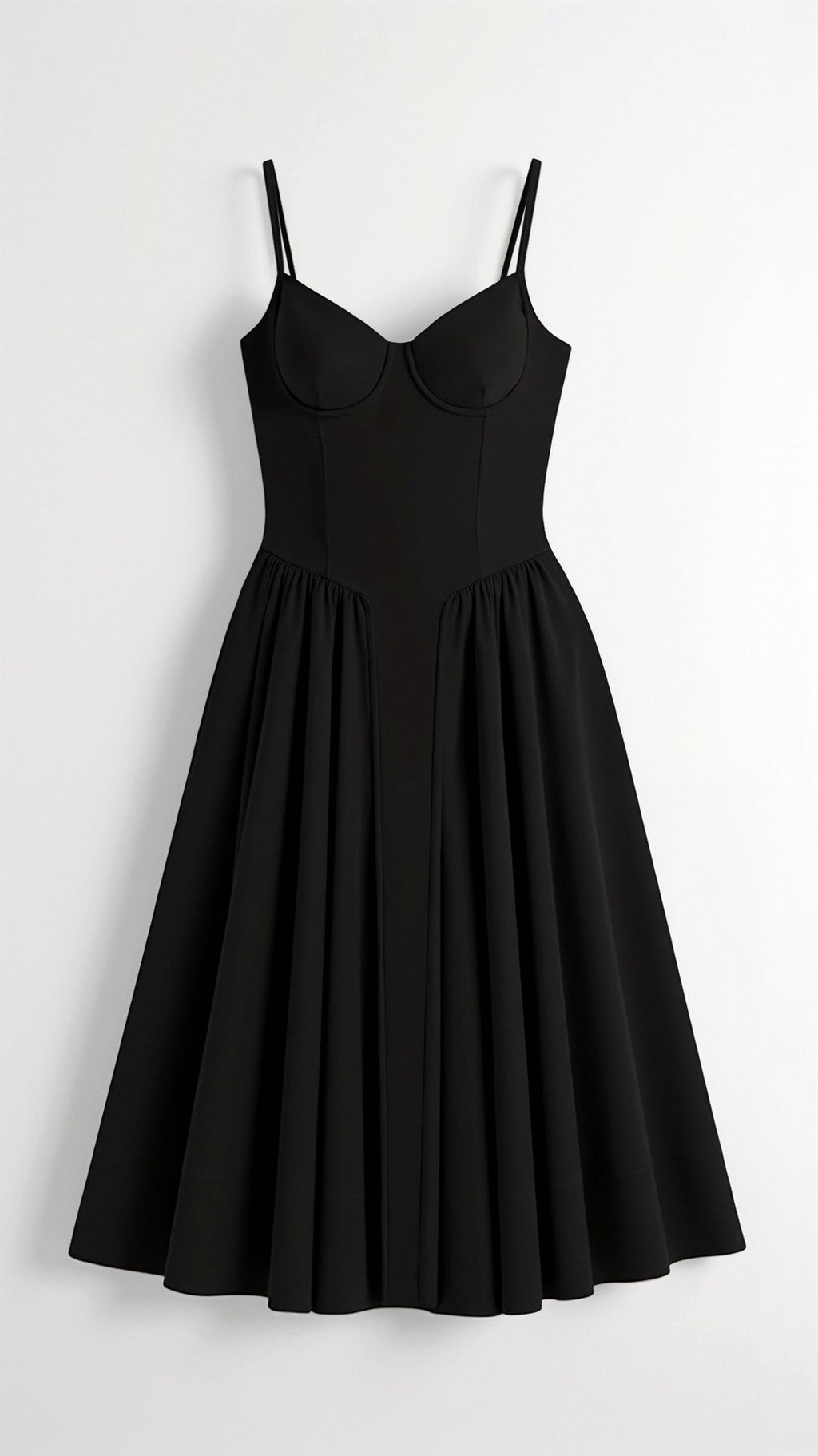 Midikleid Sommer mit Strukturiertem Bustier und Gerafftem Rock – Elegantes Festkleid für Besondere Anlässe 2