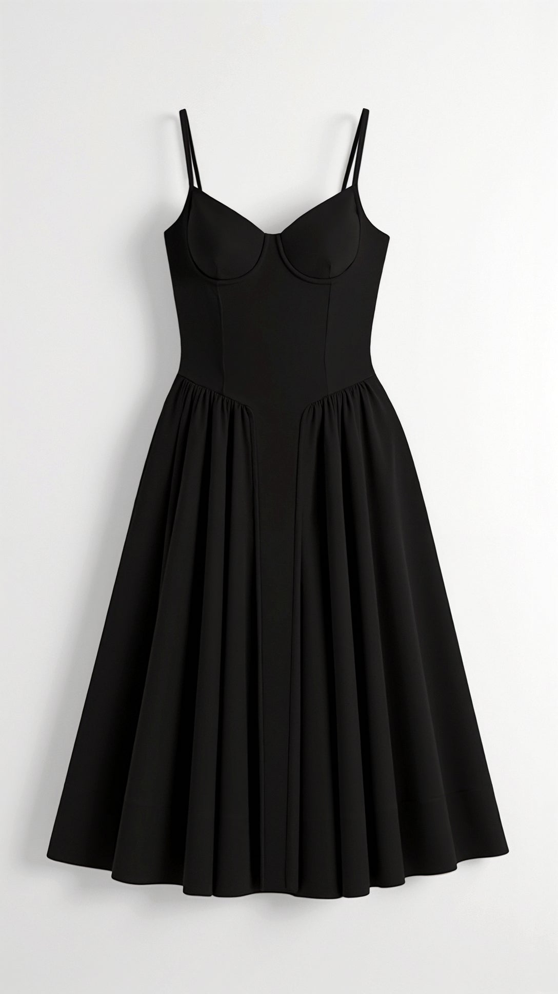 Midikleid Sommer mit Strukturiertem Bustier und Gerafftem Rock – Elegantes Festkleid für Besondere Anlässe 2