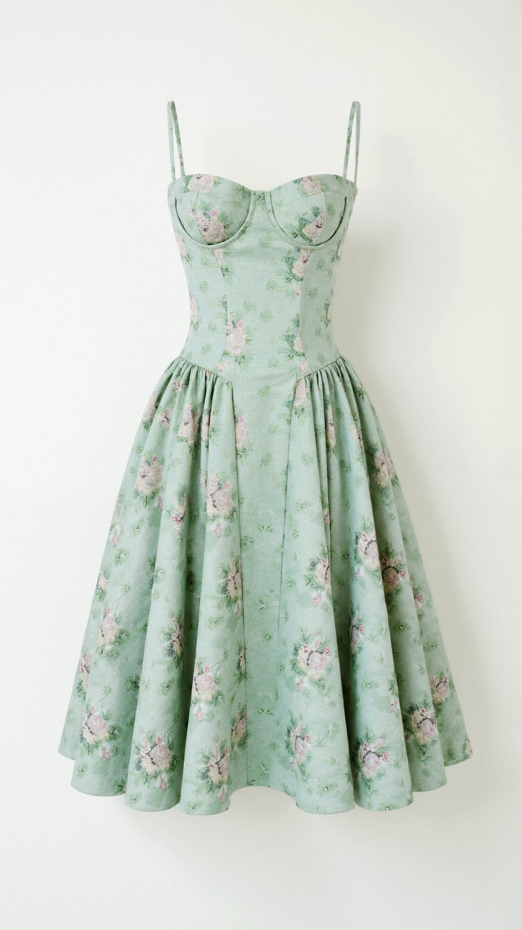 Midikleid Sommer mit Strukturiertem Bustier und Gerafftem Rock – Elegantes Festkleid für Besondere Anlässe 8
