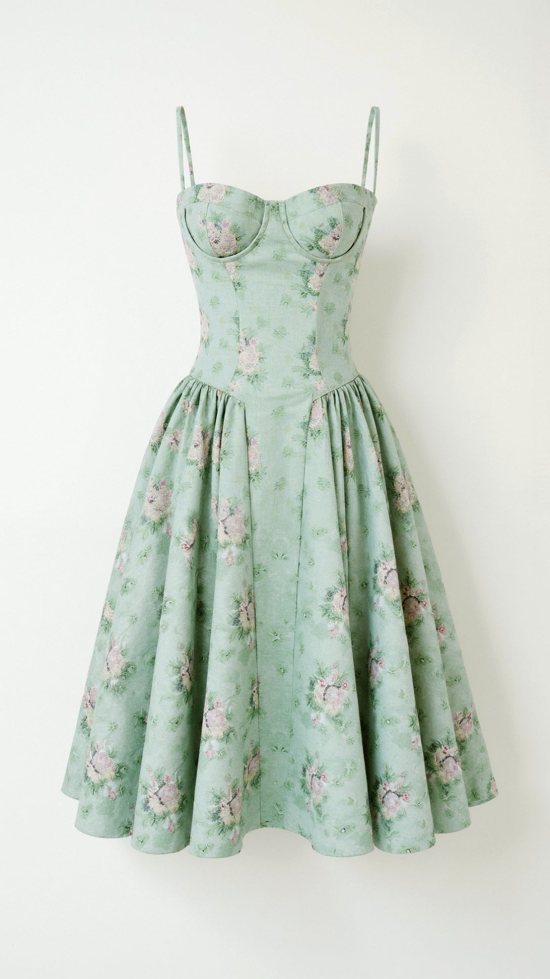 Midikleid Sommer mit Strukturiertem Bustier und Gerafftem Rock – Elegantes Festkleid für Besondere Anlässe 8
