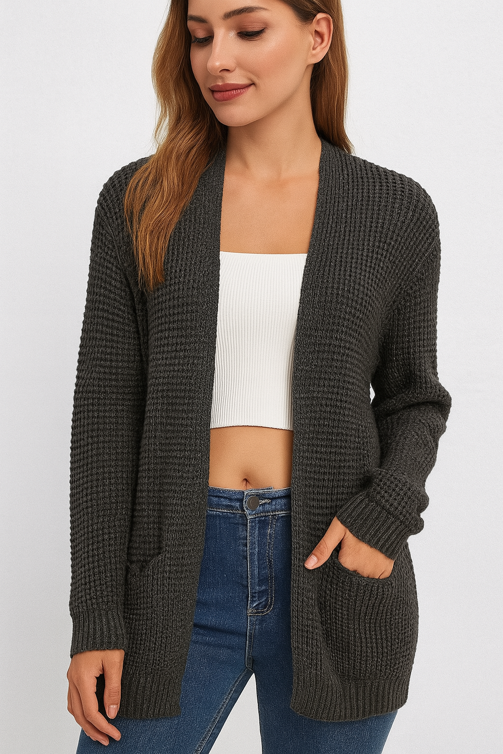 Lilia Damen Strickjacke | Hochwertige Strickware, Klassisch Bequem